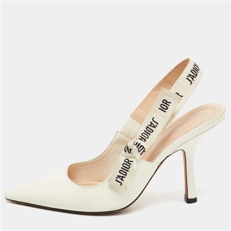 dior heels white